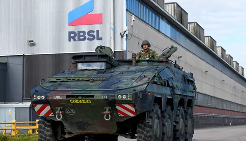 British Army's new Boxer MIV being displayed at RBSL's facility