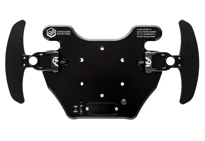 Back photo of the Asher Racing B24M SC Button Box Steering Wheel Plate stunning engineering